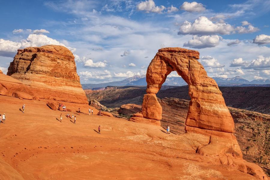 Canyons, Berge, Wüste, Nachthimmel – Arches NP, Utah