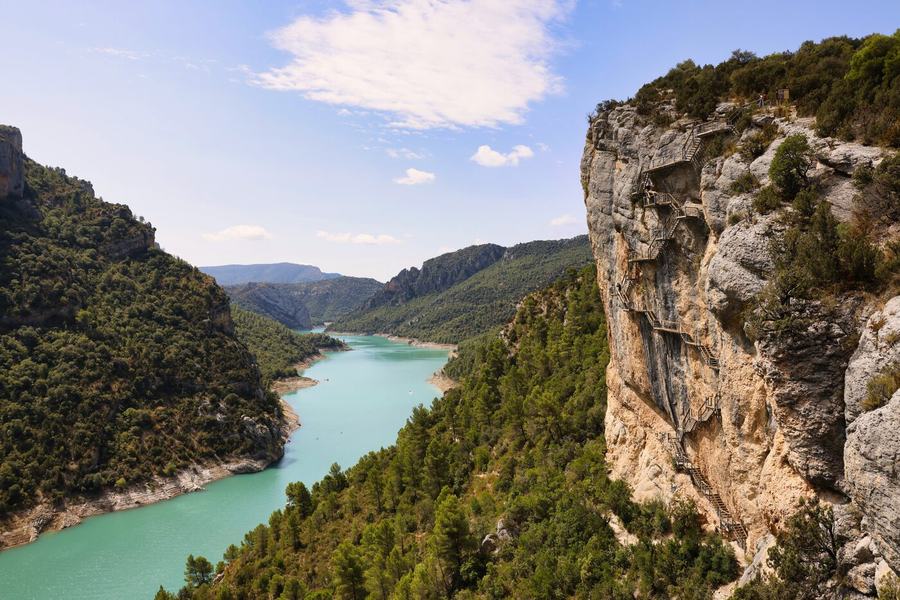 Canyons, Berge, Wüste, Nachthimmel – Mont-rebei, Spanien
